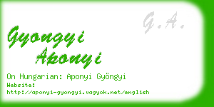 gyongyi aponyi business card