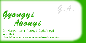 gyongyi aponyi business card